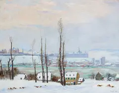 Quebec City from Lévis by Robert Pilot, 1920, oil on canvas, sold Apr 2026