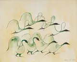 Canada Geese by Benjamin Chee Chee, 1974, acrylic on canvas, sold Mar 2026