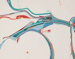 Red Claw by Alex Janvier, 1987, gouache on paper, sold Mar 2026
