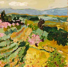 Route de Mazan by Bobbie Burgers, 2002, oil on canvas, sold Mar 2026