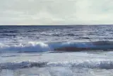 Atlantic Ocean (Vero Beach) by James Lahey, digital photographic transfer and oil on canvas, sold Mar 2026