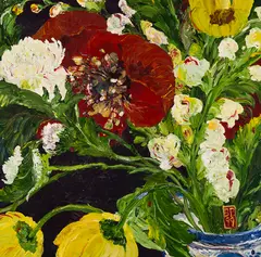 Picked by Bobbie Burgers, 1999, acrylic on canvas, sold Mar 2026