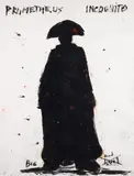 Prometheus by John Scott, mixed media on paper, sold Mar 2026