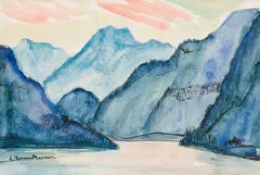 Untitled (Inside Passage Bella Bella 1930, B.C.) by Fritz Brandtner, watercolour on paper, sold Mar 2026