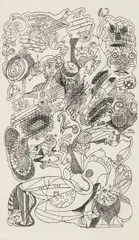 Abstract by Alfred Pellan, 1947, lithograph on paper, sold Mar 2026