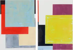 Two Works by Richard Roblin, 1992, acrylic on paper, sold Mar 2026