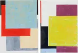 Two Works by Richard Roblin, 1992, acrylic on paper, sold Mar 2026