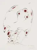 Red Tailed Hawk by Eddy Cobiness, 1993, watercolour on paper, sold Feb 2026