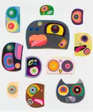 Ovoids by Charlene Vickers, mixed media, sold Feb 2026
