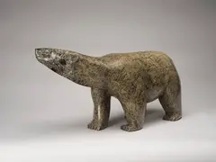 Bear by Nuna Parr, stone sculpture, sold Feb 2026