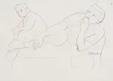 Portraits by William Goodridge Roberts, graphite on paper, sold Feb 2026