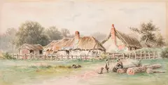 Old Thatched Cottage by Frederick Arthur Verner, 1894, watercolour on paper, sold Feb 2026