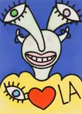 I Love L.A. by Joe Average, 1988, pastel on paper, sold Feb 2026