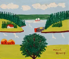Digby Gut by Maud Lewis, mixed media on board, sold Feb 2026