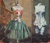 Le Coeur Change by Jacques Payette, encaustic on board, sold Feb 2026