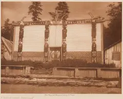 A House-Front - Awaitlala by Edward S. Curtis, photogravure, sold Feb 2026