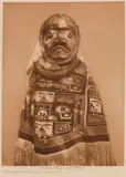 A Tlu'wulahu Costume - Qagyuhl by Edward S. Curtis, photogravure, sold Feb 2026