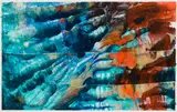 Earthward by Roy Lerner, mixed media on paper, sold Feb 2026