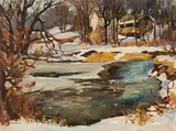 Late Winter by Tom Keith Roberts, oil on board, sold Jan 2026