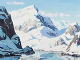 Parc National Auyuittuq, B.I., N.W.T. by Antoine St-Gilles, 1990, oil on canvas, sold Jan 2026