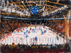 Toronto Maple Leafs by Terry Tomalty, oil on canvas, sold Jan 2026
