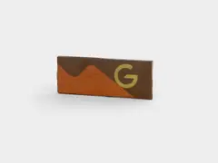 Schachtel in Dunkelbraun und Rot mit Initialen F G in Gelb by Hermann Glöckner, Pappe, braun gestrichen und rot bemalt, sold Jun 2026