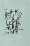 Spaziergang by Lyonel Feininger, 1918, Holzschnitt auf blauem Seidenpapier, sold Aug 2026