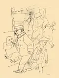 Strassenecke by George Grosz, 1922, Photolithographie auf Japan, sold Nov 2011