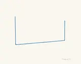 Serie von 6 Lithographien by Fred Sandback, 1975, 6 Lithografien in Blau, jeweils auf Bütten, sold Nov 2011