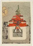 Balsamine by Hannah Höch, 1927, Collage und Tusche auf Papier, aufgezogen auf Velin (Neujahrsgrußkarte), sold Mar 2024