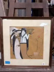 Les élégantes by Pierre Legrain, Gouache, encre et crayons, sold Sep 2026