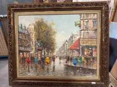 Boulevard parisien by Gabriel Ferro, Huile sur toile, sold Sep 2026
