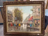 Boulevard parisien by Gabriel Ferro, Huile sur toile, sold Sep 2026