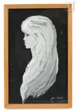 Brigitte de profil by Jean Keime, Gouache sur fond noir, sold Sep 2026