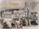 Château de Chantilly by Roger Bezombes, Pastel et collage sur papier, sold Sep 2026