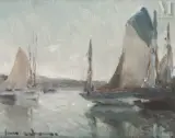 Bateaux by Henry Maurice Cahours, Huile sur carton, sold Sep 2026