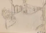 L'Eglise by Auguste Chabaud, Crayon sur papier, sold Sep 2026