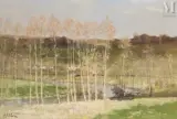 Paysage à la rivière by Auguste Jean Claire, Huile sur toile d'origine, sold Sep 2026