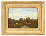 Le pâturage, la petite écluse by Camille Flers, Huile sur toile, sold Sep 2026