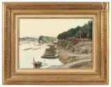 Les courses d'Aviron by Alexandre Jacob, 1901, Huile sur toile, sold Sep 2026