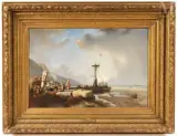 Pique-nique sur la côte normande by Eugène Le Poittevin, Huile sur toile, sold Sep 2026