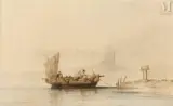 Barque de pêche proche du rivage by Jules Achille Noël, Aquarelle, sold Sep 2026