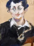 Femme au collier de perles by Alfredo Echazarreta, Huile sur toile, sold Jul 2026