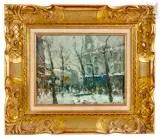 Paris sous la neige by Claude Marin, Huile sur isorel, sold Jul 2026
