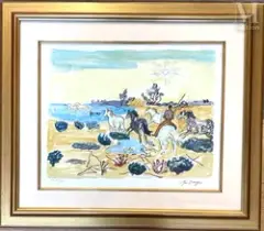 Chevaux dans le soleil, Camargue by Yves Brayer, 1988, Lithographie en couleur sur papier, sold Jul 2025