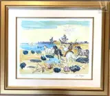 Chevaux dans le soleil, Camargue by Yves Brayer, 1988, Lithographie en couleur sur papier, sold Jul 2025