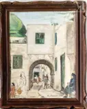 Scène animée à la Médina by Maurice Picard, Huile sur toile marouflée sur carton, sold Jul 2025