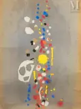 Compositions by Albert Chubac, Gouache sur papier, recto/verso, sold Jul 2025
