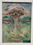L'œil by Lucien-Frederic Arrieu, Huile sur carton, sold Jul 2025
