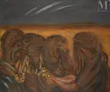 Le cadeau des rois mages (1989) by Dmytro Kavsan, Huile sur toile, sold Jul 2025